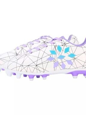 Little Kids RIP-IT White and Lavender Molded Soccer Cleats